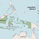 The Indonesian island of Sulawesi, showing the location of Leang Bulu’ Sipong 4 in the limestone karst region of Pangkep, near Makassar.